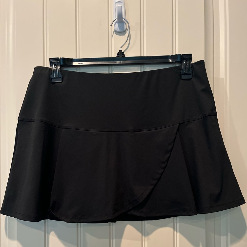 TAIL Skort/Skirt Ladies Large Jet Black EUC Active Golf Pickleball Tennis Sport